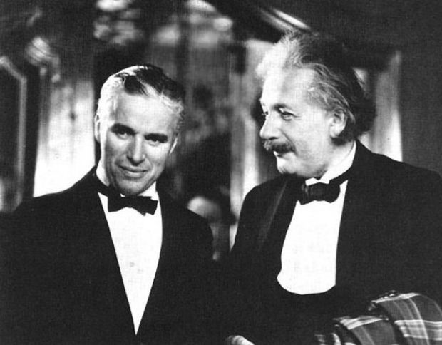 Charlie Chaplin and Albert Einstein.